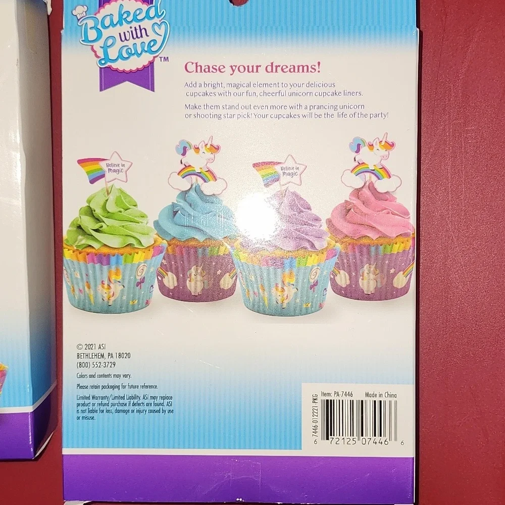Unicorn Cupcake Decor 24 Piece- Set Of 2